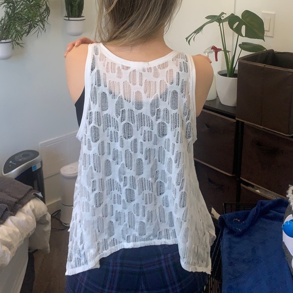 White Lace SwingTank boho top - Picture 6 of 14
